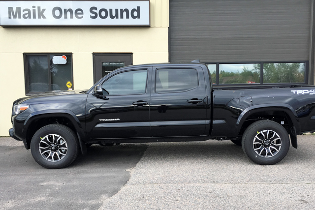 Toyota 2020 Tacoma with professional window tint in North Bay